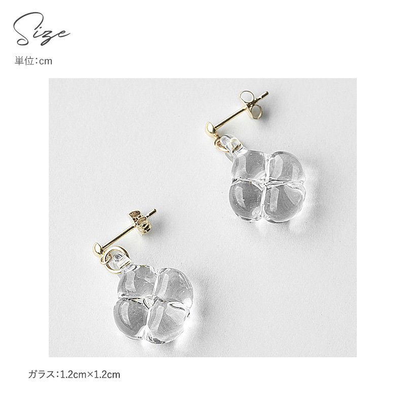 HARIOハリオ K10ピアス ゴールド　ハリオランプファクトリー　ガラス　花 アクセサリー レディース ピアス おしゃれ ガラス お花 ギフト HARIO
