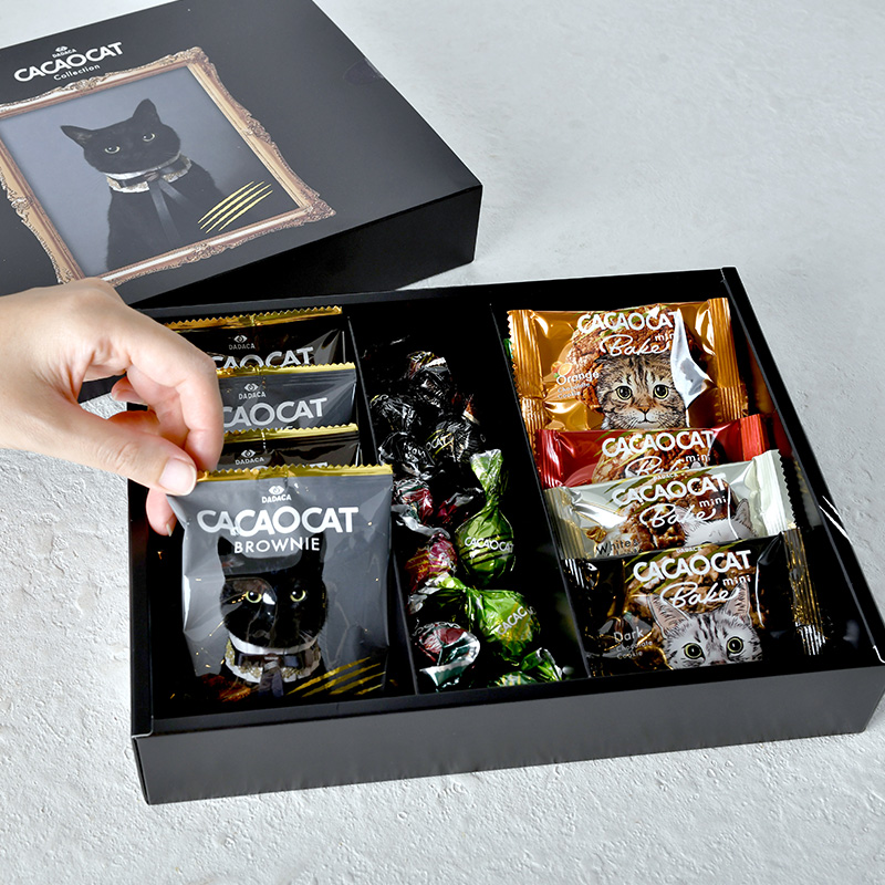 【おざおか】ナチュラルチョコ／チョコレートブラウニー／クッキー&amp;クリーム CACAOCAT BROWNIE チェリー 3個入 ｜DADACA Online Store