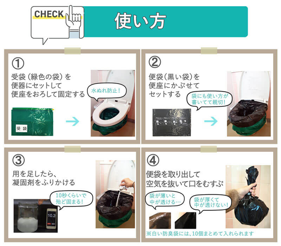 のある トイレ ケンユー 簡易トイレ 携帯トイレ 非常用トイレ ベンリー袋100回分セット