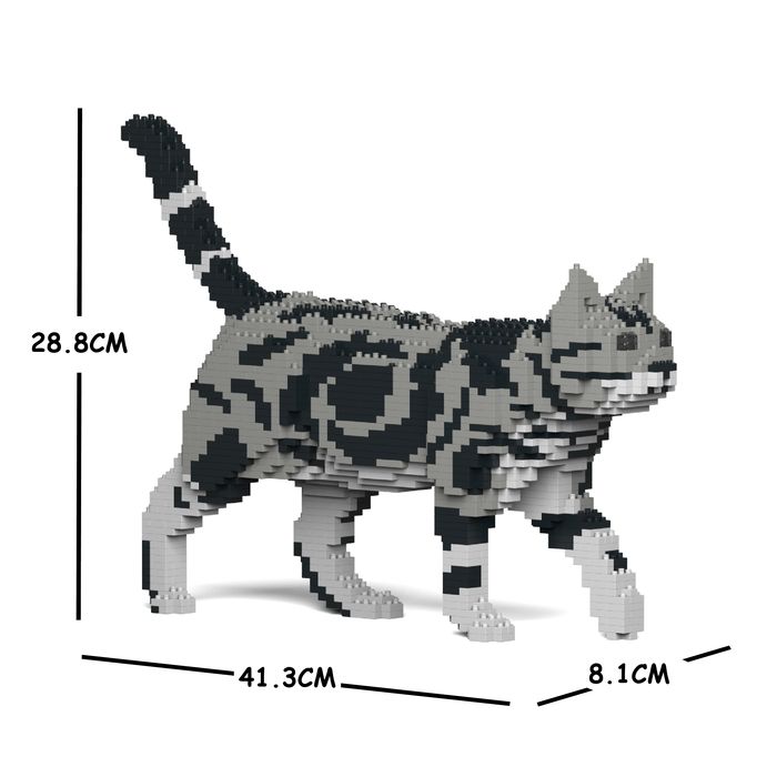 JEKCA ジェッカブロック アメリカン・ショートヘア 02S-M01 立体パズル 組立パズル 動物 アニマル 猫 ネコ cat インテリア 置き物 かわいい ST19ASC02-M01｜naughty-minami｜02