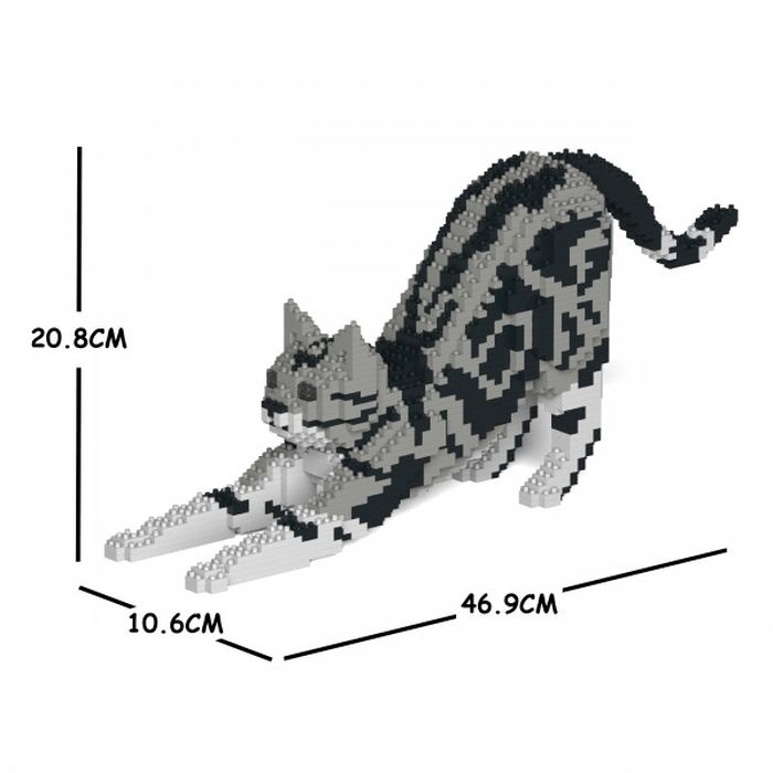 JEKCA ジェッカブロック アメリカン・ショートヘア 04S-M01 立体パズル 組立パズル 動物 アニマル 猫 ネコ cat インテリア 置き物 かわいい ST19ASC04-M01