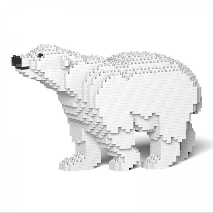 JEKCA ジェッカブロック ホッキョクグマ 01S 立体パズル 組立パズル 動物 アニマル 北極グマ Polar Bear インテリア 置き物 かわいい ST19ML17