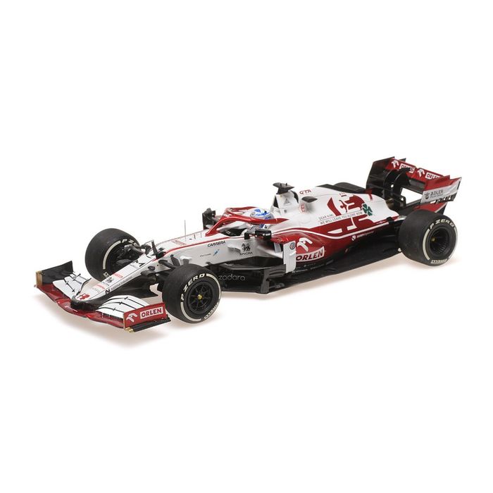 ミニカー MINICHAMPS 1/18 アルファ ロメオ レーシング オーレン C41 キミ・ライコネン アブダビGP 2021 引退レース仕様 (No.117212307) F1 レーシングカー｜naughty-minami