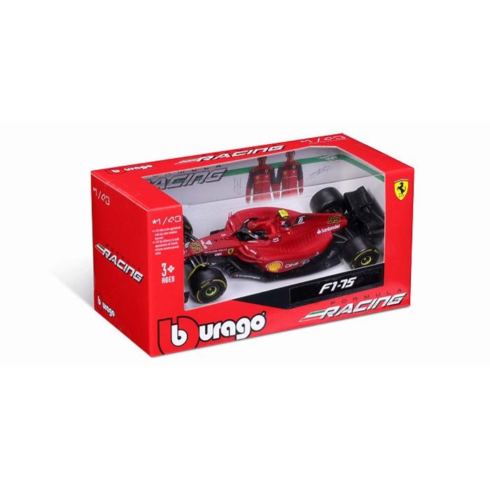 ミニカー Bburago 1/43 スクーデリア フェラーリ F1-75(2022) No,55 C.サインツ (ドライバーなし) (No.18-36832S1) F1 レース レーシングカー｜naughty-minami｜02
