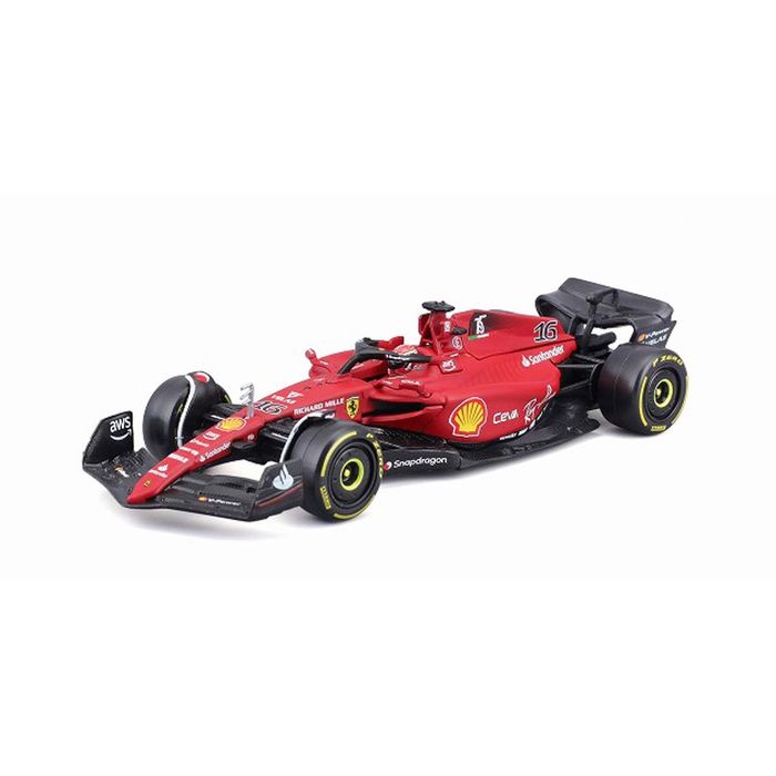 ミニカー Bburago 1/43 スクーデリア フェラーリ F1-75(2022) No,16 C.ルクレール （ドライバー付） (No.18-36831L1) F1 レース レーシングカー