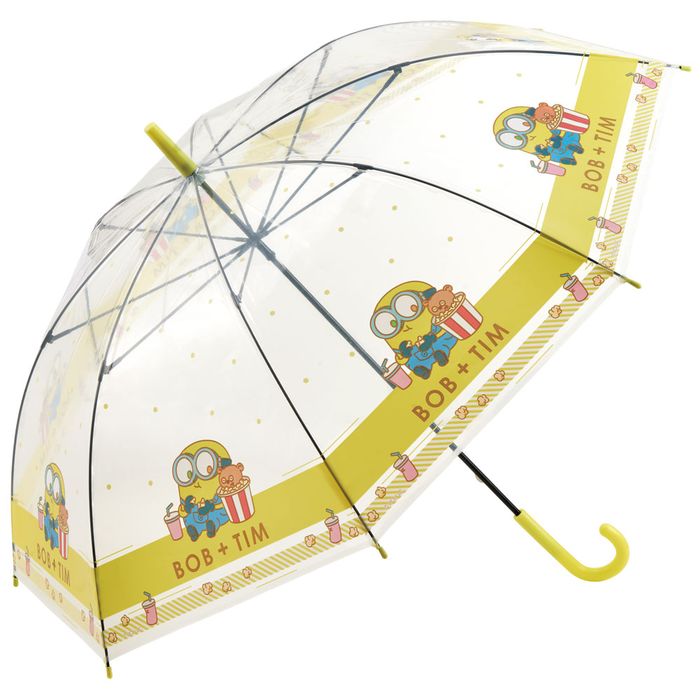 ビニル傘 透明 長傘 ビニール傘60cm ボブティム UBV1N ミニオンズ 雨具 通勤 通学 雨傘 大人 子ども