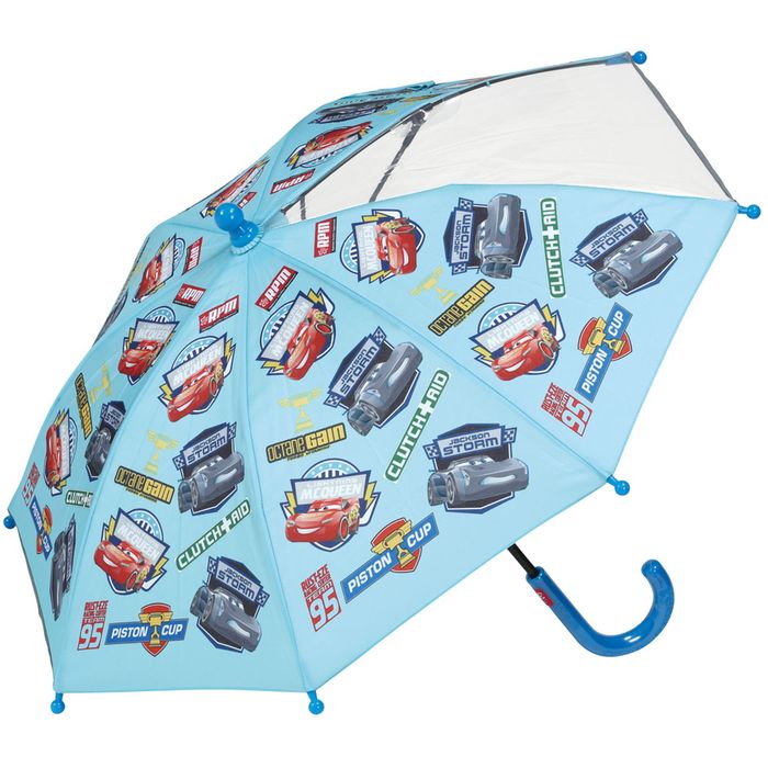 子供用傘 雨傘 子供傘 35cm カーズ_2 UB0 スケーター 透明窓付き 手動開閉式 全長52cm