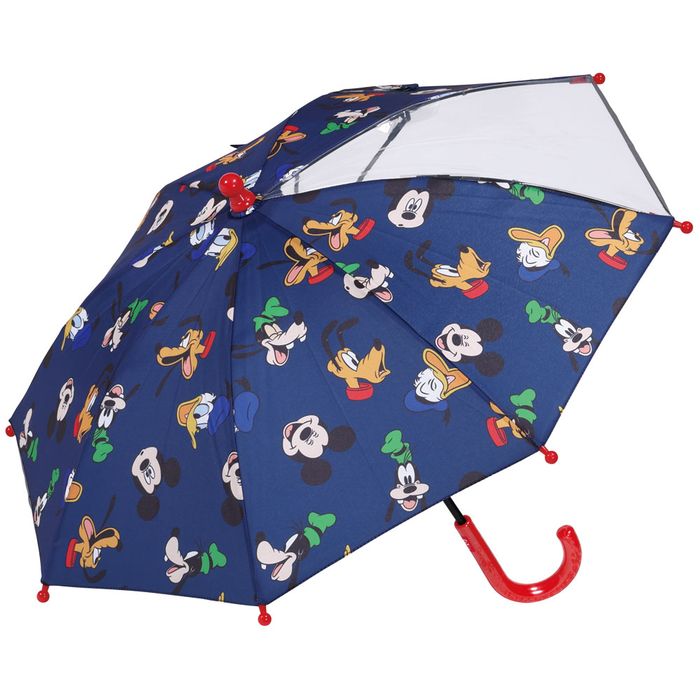 子供用傘 雨傘 子供傘 35cm ミッキーマウス_2 UB0 スケーター ディズニー 透明窓付き 手動開閉式 全長52cm