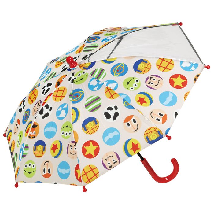 子供用傘 雨傘 子供傘 35cm トイストーリー2 UB0 スケーター 透明窓付き 手動開閉式 全長52cm