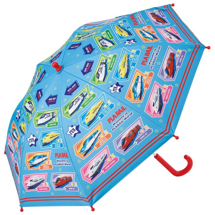 傘 晴雨兼用 雨傘 日傘 長傘 スケーター 子供用晴雨兼用傘手開き45cm プラレール23 UBSR1