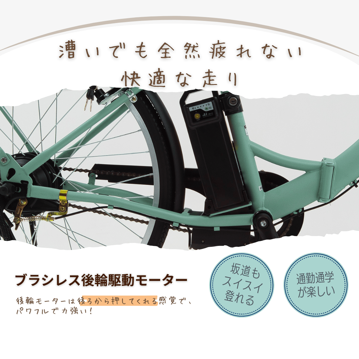 NEW登場！【エイトプリンス】独自アシストプログラム採用　 折りたたみSST-DRO100電動自転車　通勤通学に便利　電動自転車　おすすめ　格安 | SUISUI | 04
