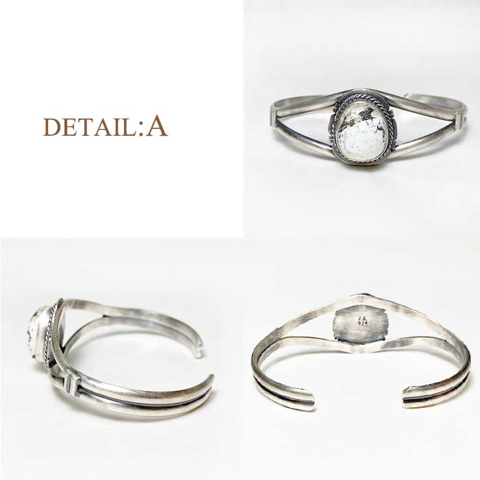 ナバホ ホワイトバッファローターコイズ ブレスレット バングルINDIAN