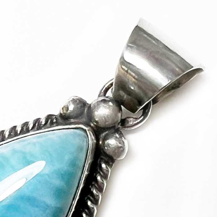 インディアンジュエリー ナバホ族 天然石 ラリマー シルバー