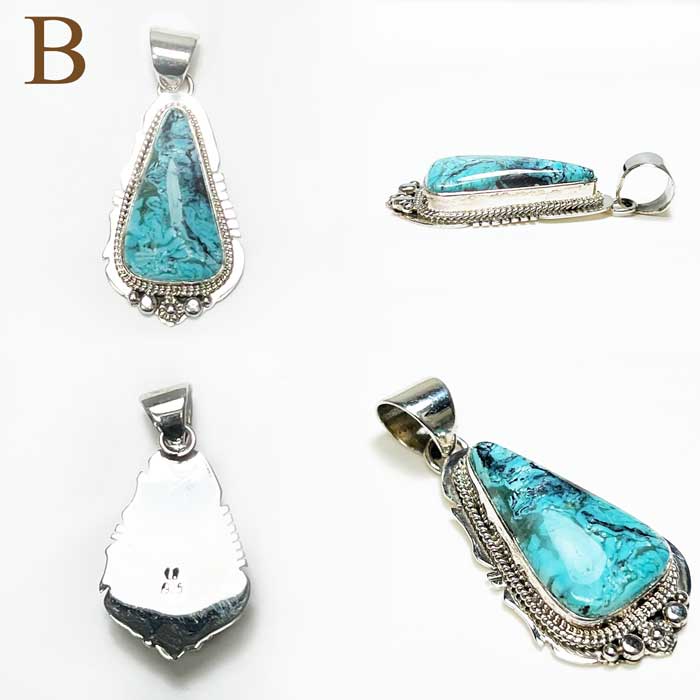 ナバホ　インディアンジュエリー　ターコイズ　ペンダントトップ　navajo インディアンジュエリー ナバホ族 ターコイズ シルバー ペンダント