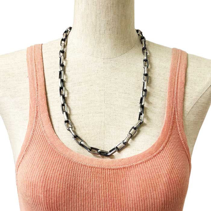 インディアンジュエリー ナバホ族 シルバー チェーン ネックレスINDIAN JEWERLY Navajo Silver Chain Necklaceの画像
