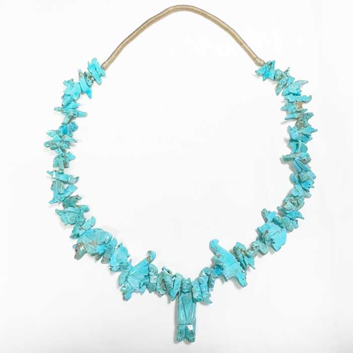 INDIAN JEWELRY Turquoise Fetish Necklace インディアンジュエリー