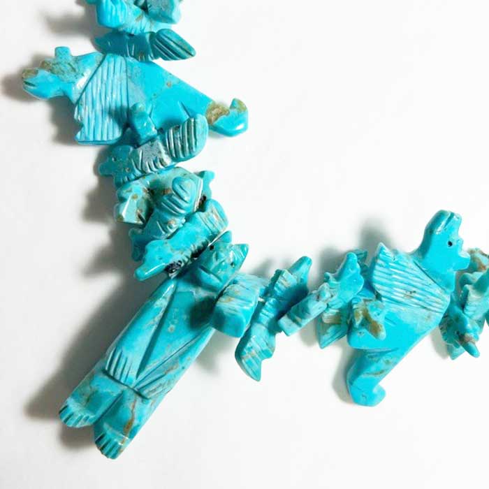 INDIAN JEWELRY Turquoise Fetish Necklace インディアンジュエリー