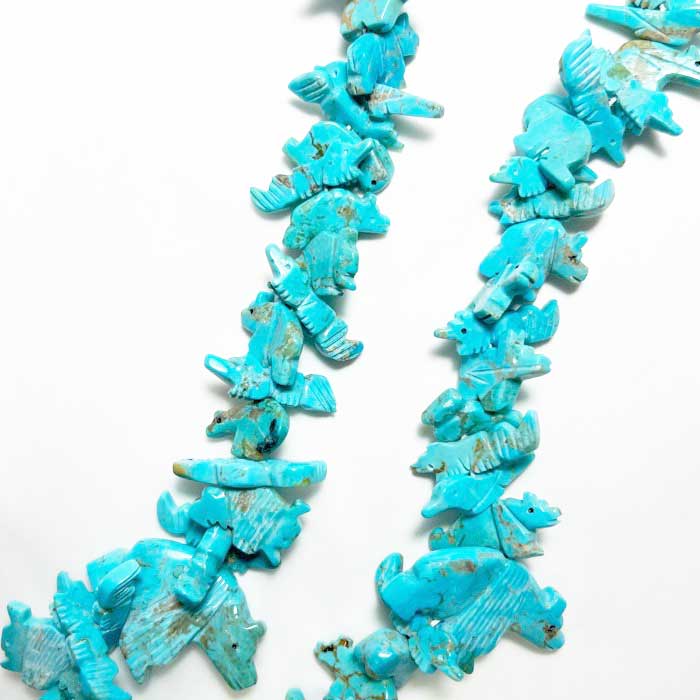INDIAN JEWELRY Turquoise Fetish Necklace インディアンジュエリー