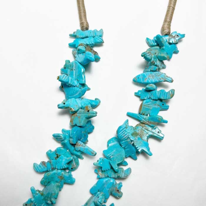 INDIAN JEWELRY Turquoise Fetish Necklace インディアンジュエリー