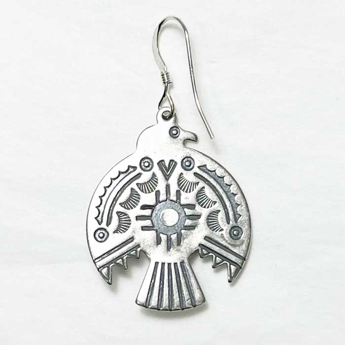 インディアンジュエリー ナバホ サンダーバード フックピアスINDIAN