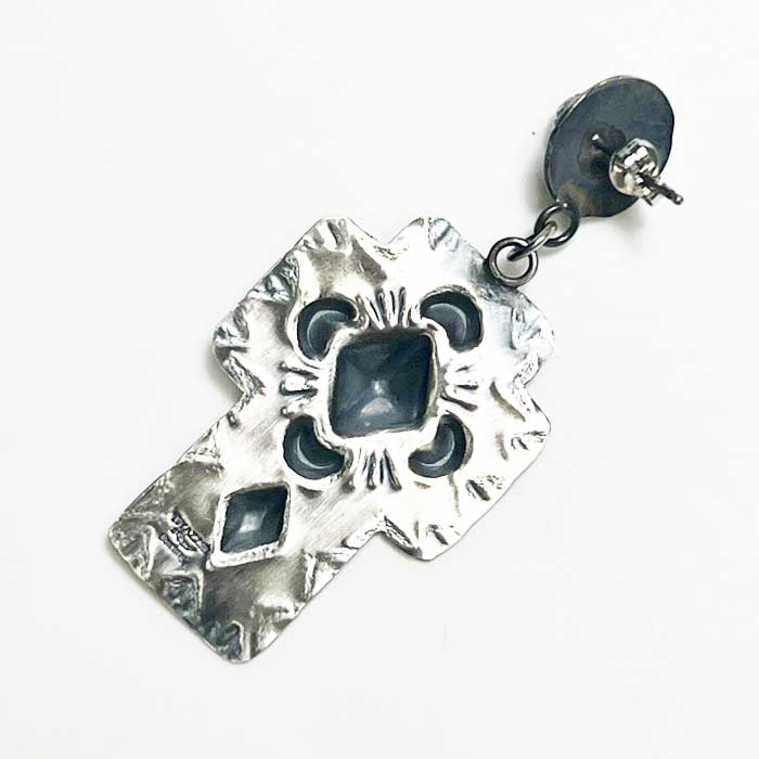 インディアンジュエリー シルバークロス ピアスINDIAN JEWELRY NAVAJO