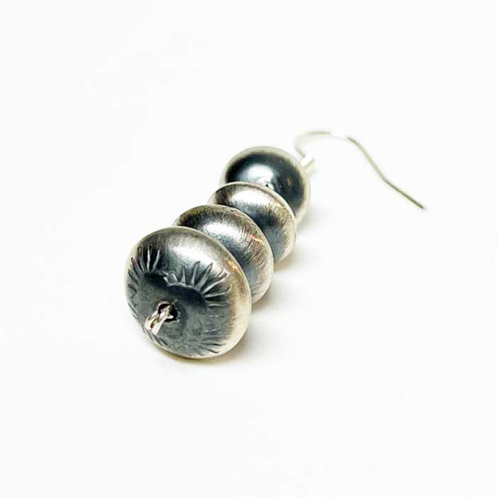 ナバホ族 ナバホ パール シルバー フック ピアスINDIAN JEWERLY NAVAJO