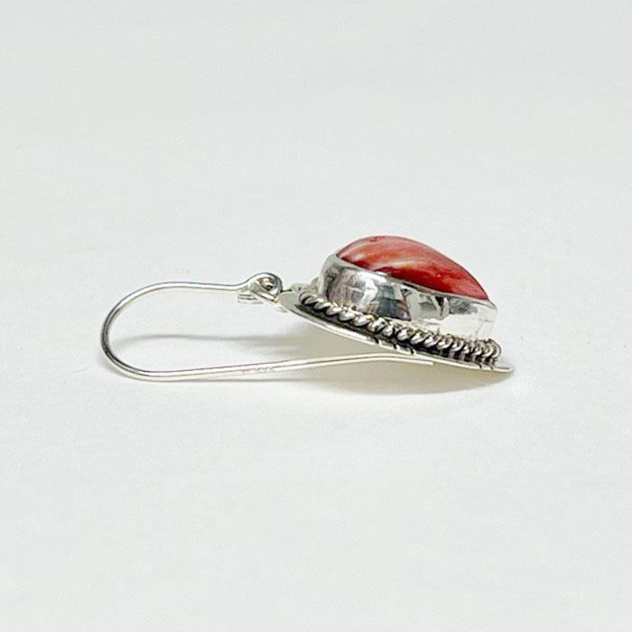 SPINY OYSTER ハート　ALICE JOHNSON バングル　ナバホ INDIAN JEWERLY NAVAJO Spiny Oyster Shell Heart Hook Earrings