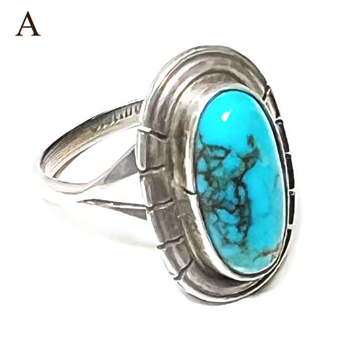Wayne Reeves ナバホ族 ターコイズ リング Sterling mavazishopping_navajoring042