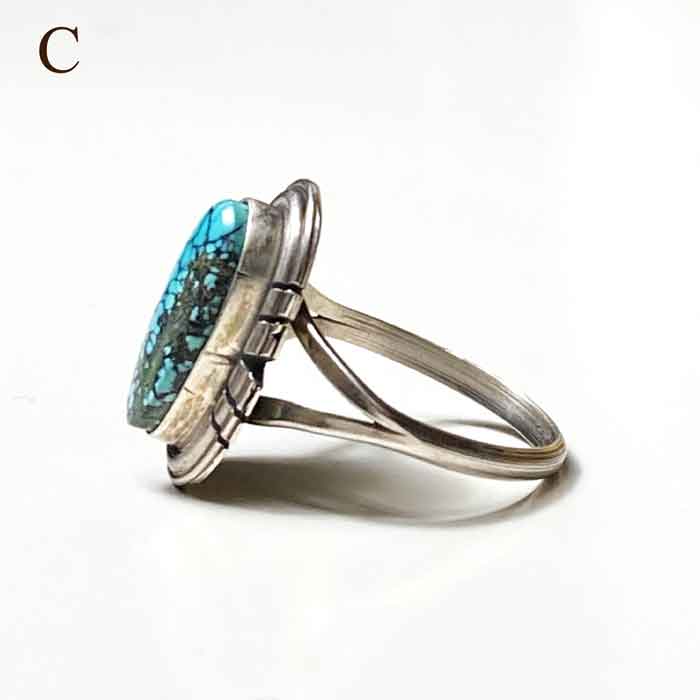 インディアンジュエリー ナバホ族 キングマン ターコイズ シルバー
