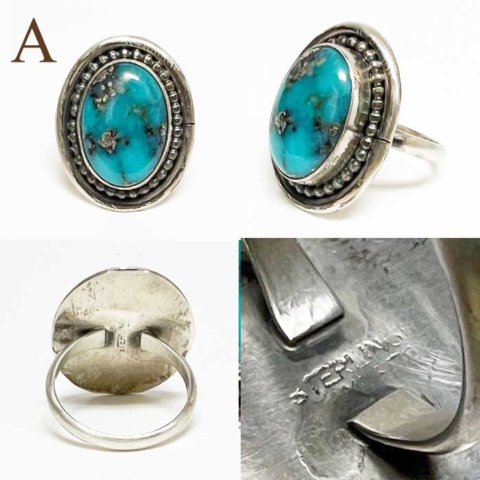 インディアンジュエリー ナバホ族 ロイストンターコイズ シルバー