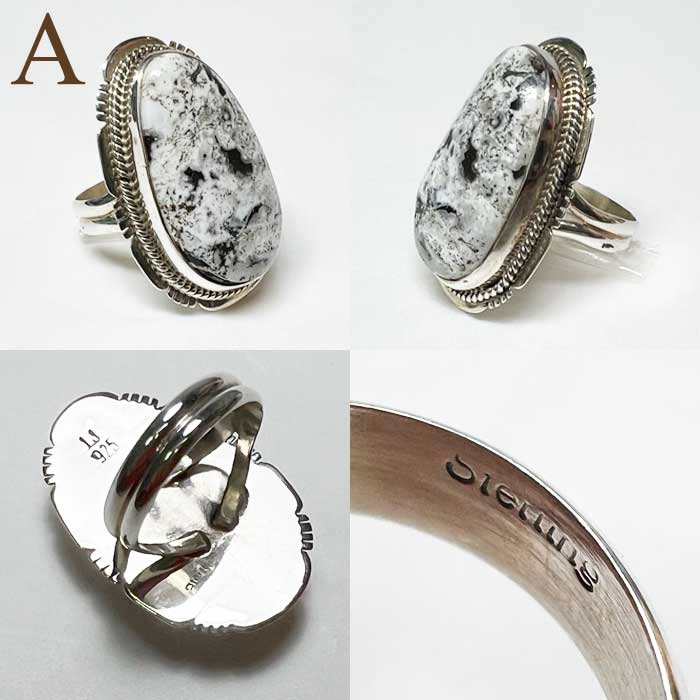 ナバホ族 ホワイトバッファローターコイズ シルバーリングINDIAN