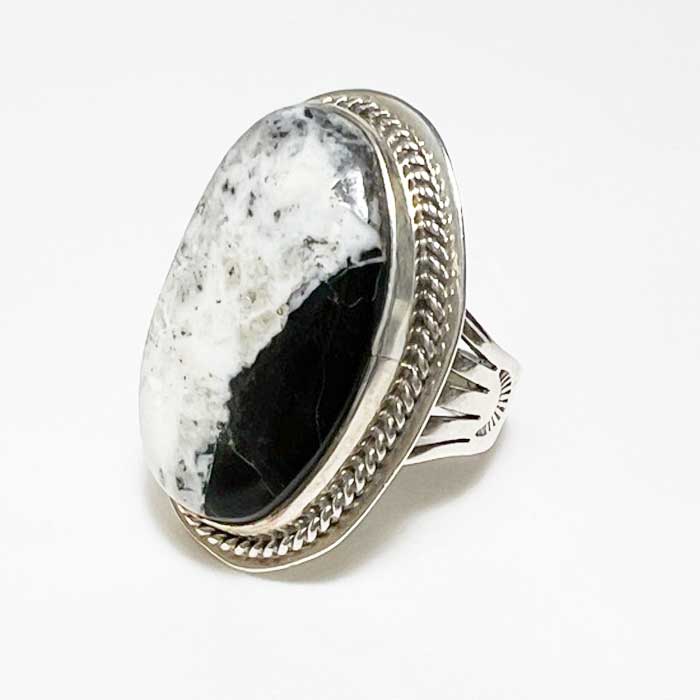 ZUNI シルバー925 リング　インレイ　ターコイズ　ホワイトバッファロー ZUNI シルバー925 リング インレイ ターコイズ ホワイトバッファロー