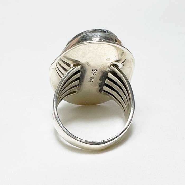 ナバホ族 ホワイトバッファローターコイズ シルバーリングINDIAN