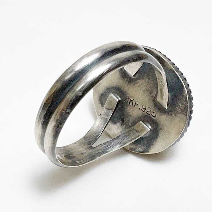 ZUNI シルバー925 リング　インレイ　ターコイズ　ホワイトバッファロー ZUNI シルバー925 リング インレイ ターコイズ ホワイトバッファロー