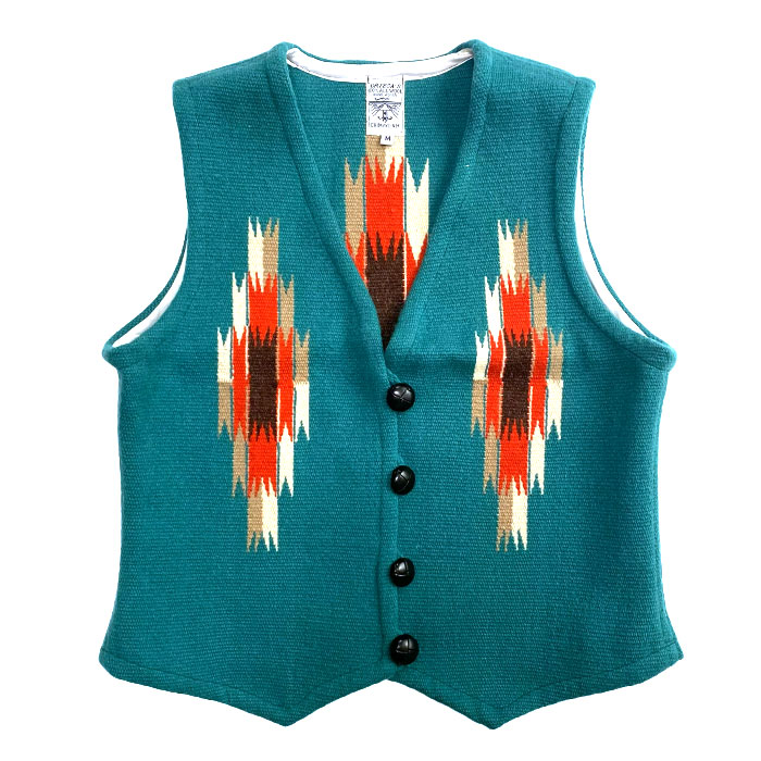 オルテガ チマヨ ラグ ベスト E.GREEN/M ORTEGA'S WOMEN'S CHIMAYO