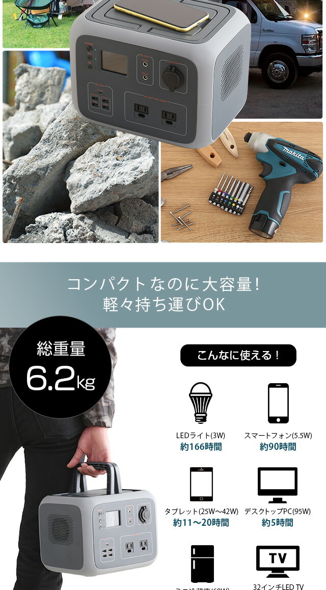 電ノコ 防災 電気 野外 Wifi 投光器 携帯 バッテリー スマホ モバイル 500wh パソコン 屋外 キャンプ アウトドア Pc 充電 チャージャー 災害 充電器 車中泊 Www Alvenius Ind Br