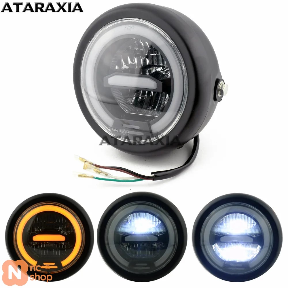 並行輸入品】 5.75インチ バイク LED ヘッドライト 汎用 丸型ヘッド