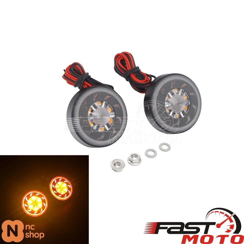 並行輸入品】 バイク用丸型LEDブレーキウィンカーストップテールライト 