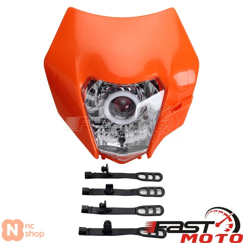 並行輸入品】 ヘッドライトプレート バイク用LEDフロントライト EXC