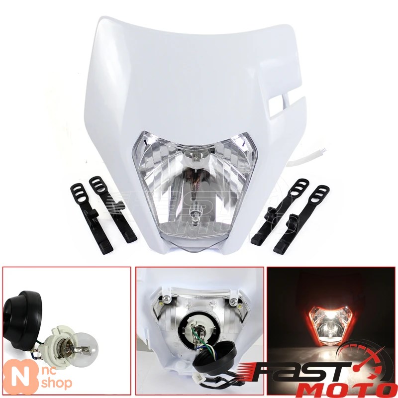 並行輸入品】 ヘッドライトプレート バイク用LEDフロントライト EXC