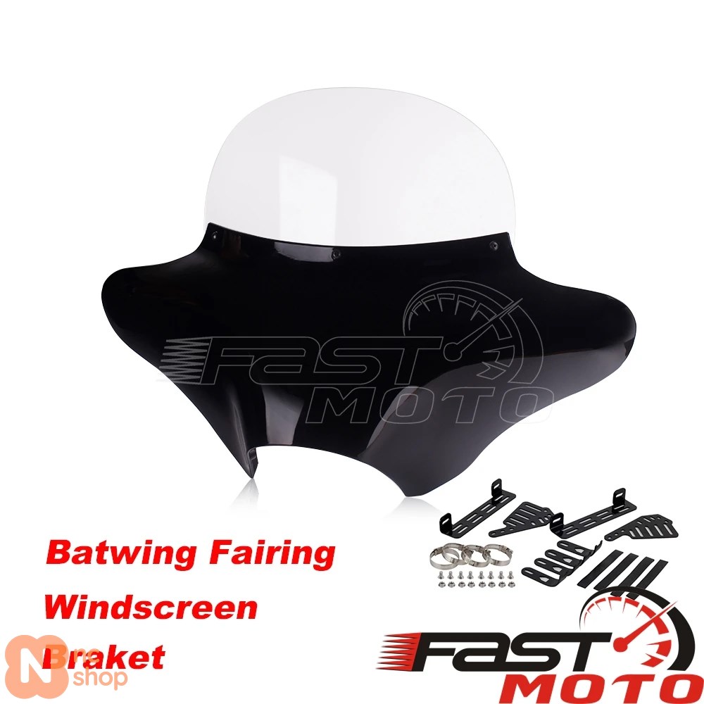 HD フェアリング用ウィンドシールド ヘッドライト ウインドシールド バットウィング バイク用