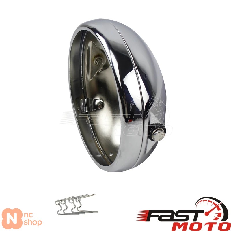 並行輸入品】 7インチバイクヘッドライトハウジング バケットレトロLED