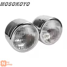 並行輸入品】 バイク用ヘッドライト カスタム 4インチツインラウンド