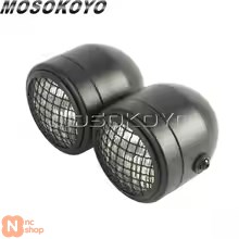 並行輸入品】 バイク用ヘッドライト カスタム 4インチツインラウンド