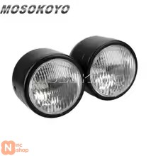 並行輸入品】 バイク用ヘッドライト カスタム 4インチツインラウンド