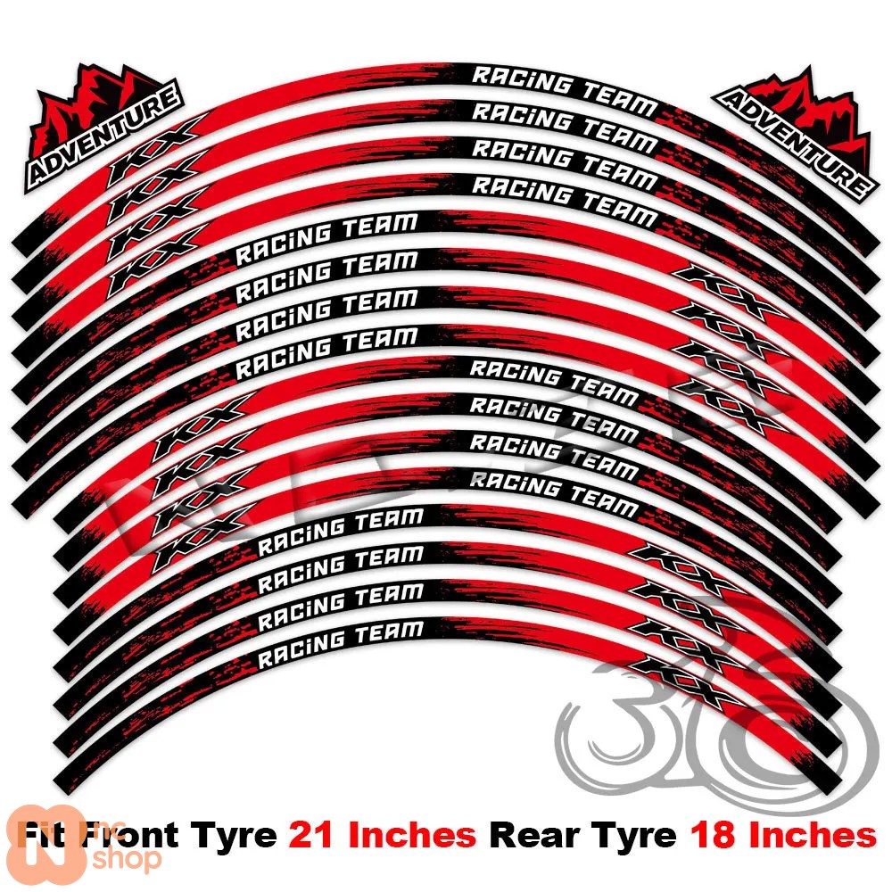 並行輸入品】 バイク ホイールステッカー反射リムデカールストライプ
