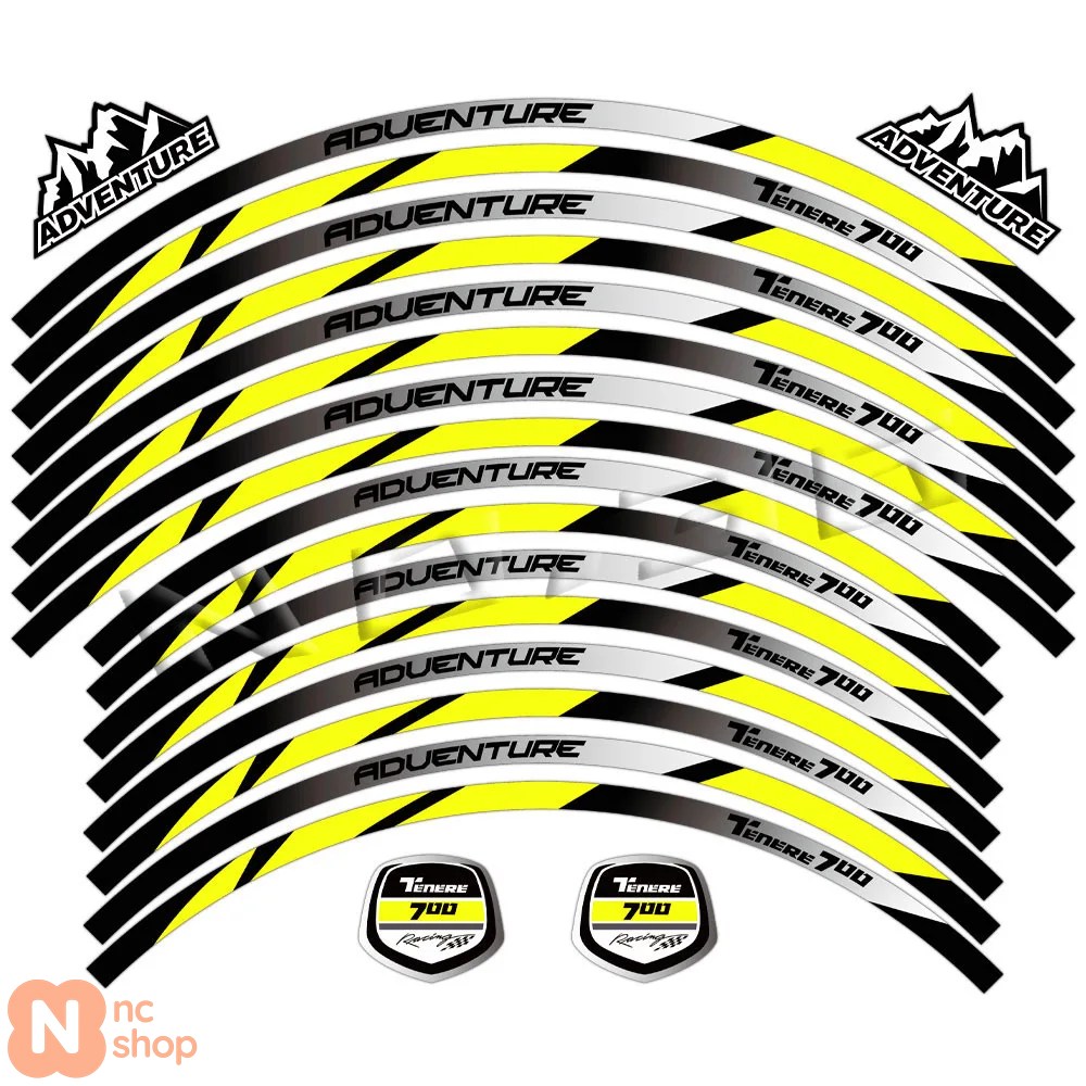 並行輸入品】 テネレ 700 XTZ 700Z バイク ホイールステッカー リム