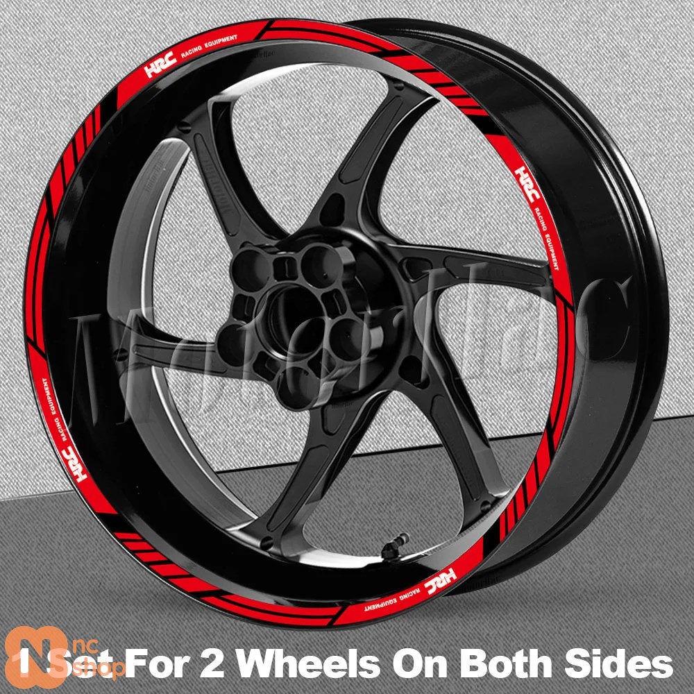 並行輸入品】 バイク用ホイールステッカー ストライプ リム ハブ HRC