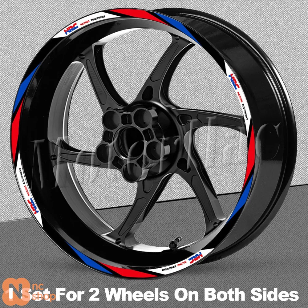 並行輸入品】 バイク用ホイールステッカー ストライプ リム ハブ HRC