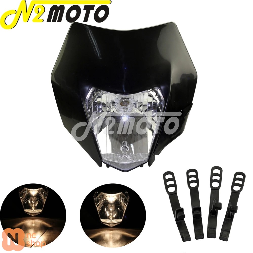 KTM ヘッドライト ショートフェンダー モタード 並行輸入品】 モトクロスLEDヘッドライト E8 KTM用 EXC EXC-F